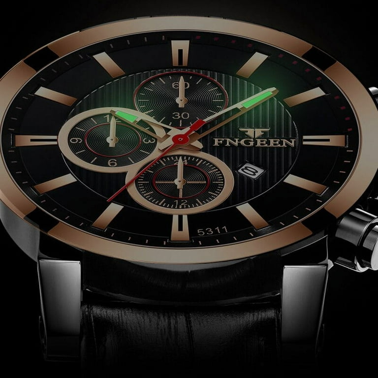 FNGEEN Blue Quartz Watches Men s Casual Waterproof Military Sports Wrist Watch Fashion Calendar Man Clock Relogio Masculino Walmart