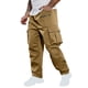 thumbnail image 2 of Pantalones largos para hombre, pantalones de trabajo al aire libre con características deportivas y de ocio, múltiples bolsillos, pantalones funcionales con cordón elástico y cremallera, pantalones ho, 2 of 9