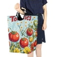 thumbnail image 4 of Yayeee Freestanding Laundry Hamper with Handle Collapsible Large Storage Basket for Clothes, Blue Tomatoes, 4 of 7
