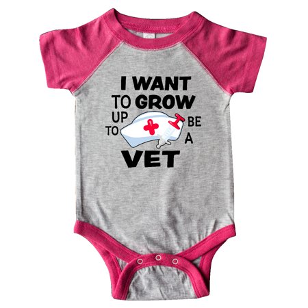 

Inktastic I Want To Grow up To Be a Vet Gift Baby Boy or Baby Girl Bodysuit