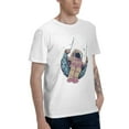 thumbnail image 4 of Moonwalk T-Shirt for Men Cotton 100% Summer Tops Women Fashion Casual Short Sleeves Round Collar Short-Sleeve Couple Top Tees, 4 of 7