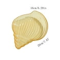 thumbnail image 2 of 1Pcs Plastic Decorative Sea Shell Conch Shaped Plate Snack Dessert Plate,Tray Dish Nautical Jewelry Organizer,Transparent Food Plates Yellow 7.9x6.3x1.9in, 2 of 9