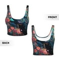 thumbnail image 6 of Rateoe Colorful Floral Patterned Horse Print Womens' Sports Bras Scoop Neck Sports Vest- Padded U Back Seamless High Impact Support, 6 of 7