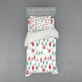 thumbnail image 2 of Ambesonne Vintage Bedding Set 4 Pcs, Joyful Xmas Pattern, Queen, Blue Red, 2 of 3