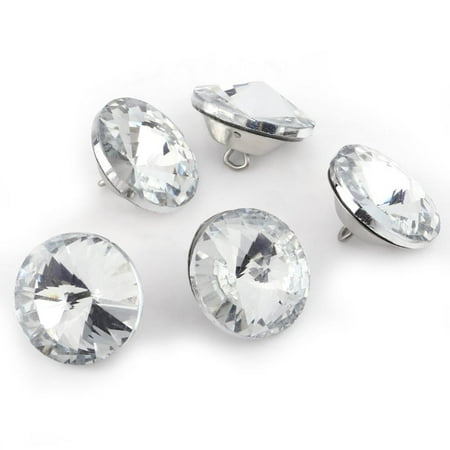 Effect Buttons - WALFRONT 50pcs Crystal Diamond Effect Sofa Headboard Upholstery Sewing Buttons 25mm US