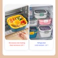 thumbnail image 4 of Injueey Contenedor de almuerzo apilable de 1200/1700ml, ensaladera, 4 compartimentos para comida, buen sellado, fiambrera sellada para niños, viaje Cocina y Comedor Azul 1200M Injueey HA073026-02, 4 of 6