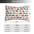 thumbnail image 2 of Fotbe Artoon Car Funda de Almohada Decorativa Estilo Occidental, Lujo en Algodón, Fundas para Almohadas King, Cojín Estampado para Decoración del Hogar-14"x20", 2 of 6
