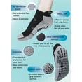 thumbnail image 4 of RATIVE Anti-Slip Hospital Yoga Socks for Men and Women, Super Grip Non-Skid Socks, 3 Pairs, Black/White/Navy, Large, 4 of 7