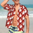thumbnail image 5 of Lsque Fire Symbols pattern Hawaiian Shirt for Men, Unisex Summer Beach Casual Short Sleeve Button Down Shirts-XX-Large, 5 of 9