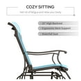 thumbnail image 6 of 2-Person Glider Bench, Outdoor Rocking Chair with Mesh, Mixed Grey, 6 of 9