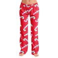 thumbnail image 2 of Trgacdwlo Candy Cane Print Pajama Bottoms Women Fall Winter Christmas Pajama Pants Women Comfy Soft Xmas Elastic Waist Women's Sleep Pants, 2 of 6