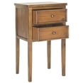 thumbnail image 2 of SAFAVIEH Toby Nautical Rustic Nightstand with 2 Storage Drawers, Filbert Brown, 2 of 4