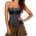 thumbnail image 1 of Top corto sin tirantes de moda - Informal para primavera/verano - Combínalo con vaqueros - Poliéster spandex transpirable - Tallas S-XXL, 1 of 4
