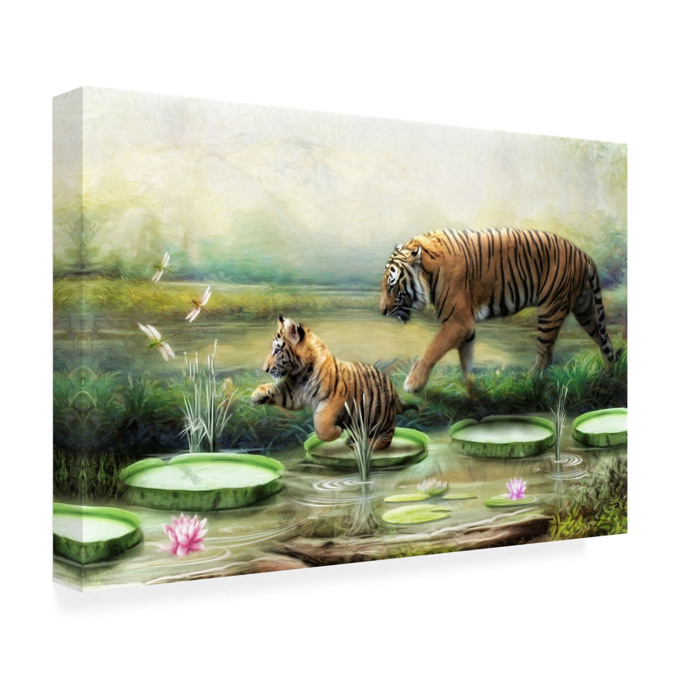Canvas Wall Art - Trudi Simmonds 'Tiger Lilies' Wall Art for Living Room, Bedroom, or Office Décor by Trademark Fine Art - 19 x 12 Inches