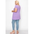 thumbnail image 6 of MOA COLLECTION Women's Plus Size Casual Short Sleeve Loose Solid Tunic Top, 6 of 6