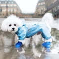 thumbnail image 5 of 2 pares de zapatos para perros, botas impermeables, zapatos para perros y gatos, calcetines para perros, calcetines para cachorros, calcetines antideslizantes para lluvia y nieve, estampado de huellas, 5 of 5
