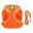 Orange, variant on Pet Supplies Soft Mesh Step-in Small Dog Leash Set Reflective Puppy Vest