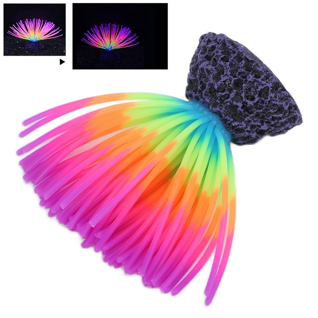 Coral, Silicone Sea Anemone Aquarium Silicone Aquarium Plants Simulation Coral Fish Box Landscaping Decoration Fake Water Plants for Aquarium Landscape