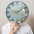 thumbnail image 5 of Round Clock Wall Clock Decorative Clock 9.5" Sizes Animals Playing Musical Instruments, 5 of 9