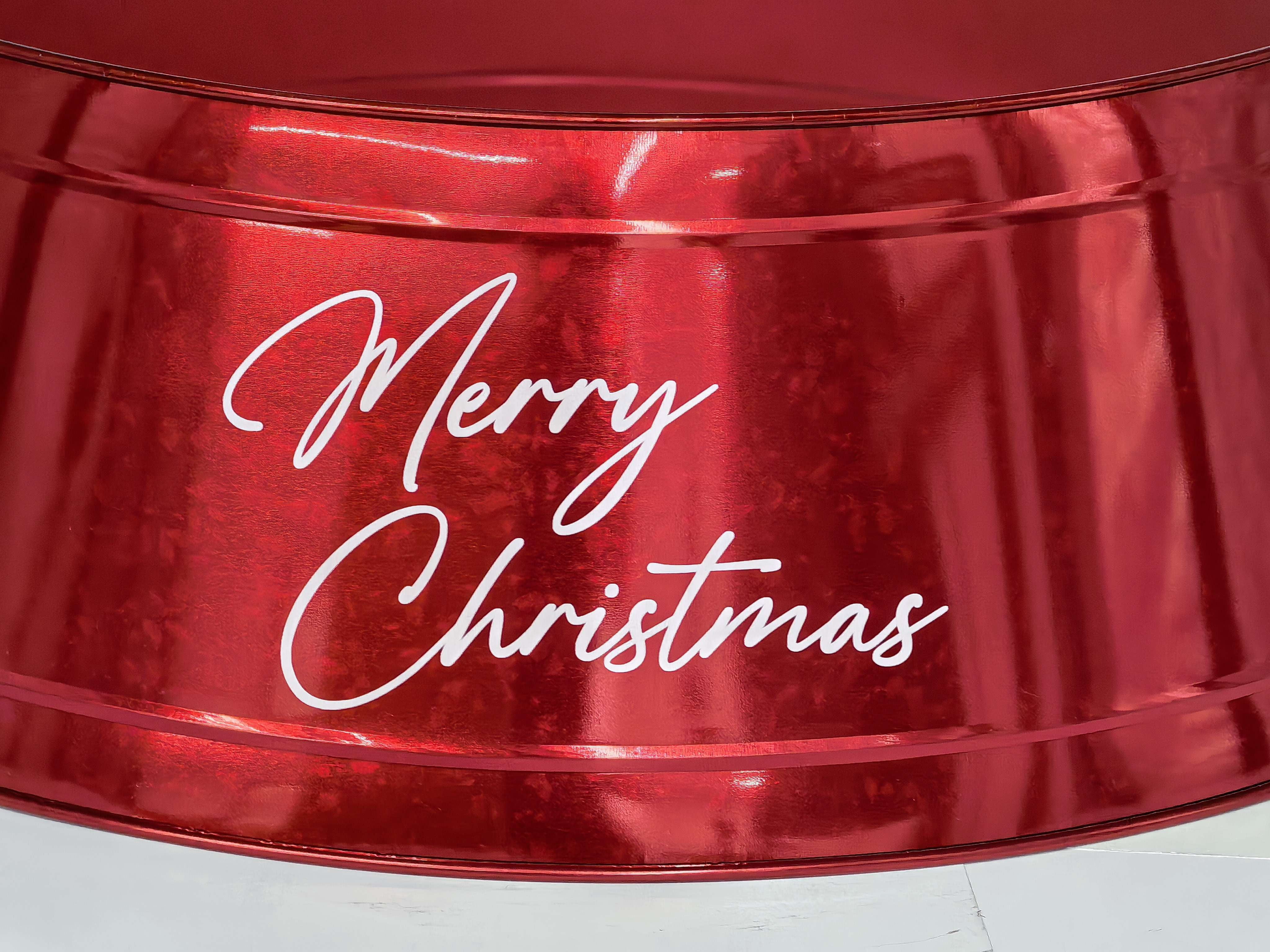 Metal Christmas Tree Collar, Red 27" by Holiday Time