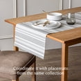 thumbnail image 3 of over&back 18x90 Reversible Striped Table Runner - UVA/UVB-Proof Table Runners - Waterproof Indoor and Outdoor Kitchen and Home Decor - Grey, 3 of 10