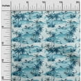 thumbnail image 2 of oneOone Cotton Cambric Dark Teal Green Fabric Beach Hawai Craft Projects Decor Fabric Printed By The Yard 42 Inch Wide, 2 of 4