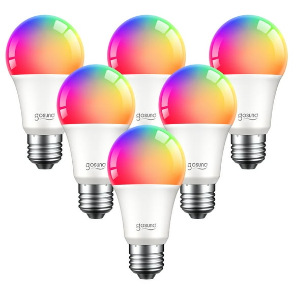 Gosund 8W RGB White LED Light Bulbs, Voice Control (6 Pack)