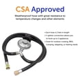 thumbnail image 4 of Flame King 2-FT Y-Splitter Propane Regulator Double Hose Outlet Fits QCC/Type1 Connections, 4 of 8