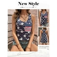 thumbnail image 7 of Xuanfei Women American Flag Round Neck Sleeveless Patriotic Tank Top, 7 of 7