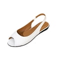 thumbnail image 2 of Xdegoge Casual Shoes for Women Slip On Peep Toe Classic Minimalist Smooth Vamp Design Soft Dressy Office Work Daily Comfortable Summer Walking Flats, 2 of 9