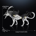 thumbnail image 2 of Puzzle 3D de metal FILASLFT Wolf King Black para adultos, 2 of 8