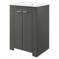 thumbnail image 1 of Sink Vanity Cabinet, Melamine, Grey Gray White, Modern Contemporary Urban Design, Hotel Bedroom Bathroom Master Suite Guest, 1 of 10