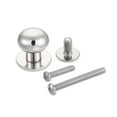 thumbnail image 4 of 9mm Head Dia. Knobs Pull Handle with Screws Zinc Alloy Silver 10Pack, 4 of 6
