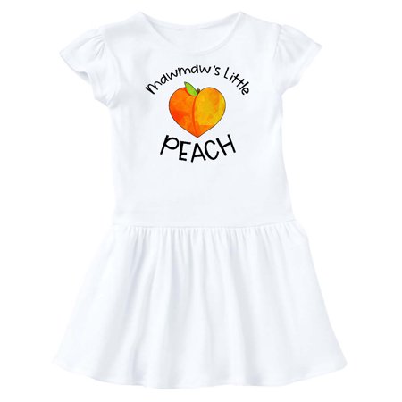 

Inktastic Mawmaw s Little Peach Cute Peach Heart Gift Toddler Girl Dress
