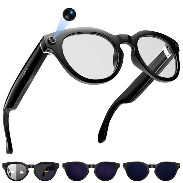 Gafas inteligentes Emerhome con cámara de 8 MP, traducción con IA y 3 lentes