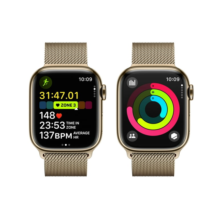 Apple Watch Series 9 GPS Gold + Loop 41mm with Gold Case Stainless Cellular Steel Milanese