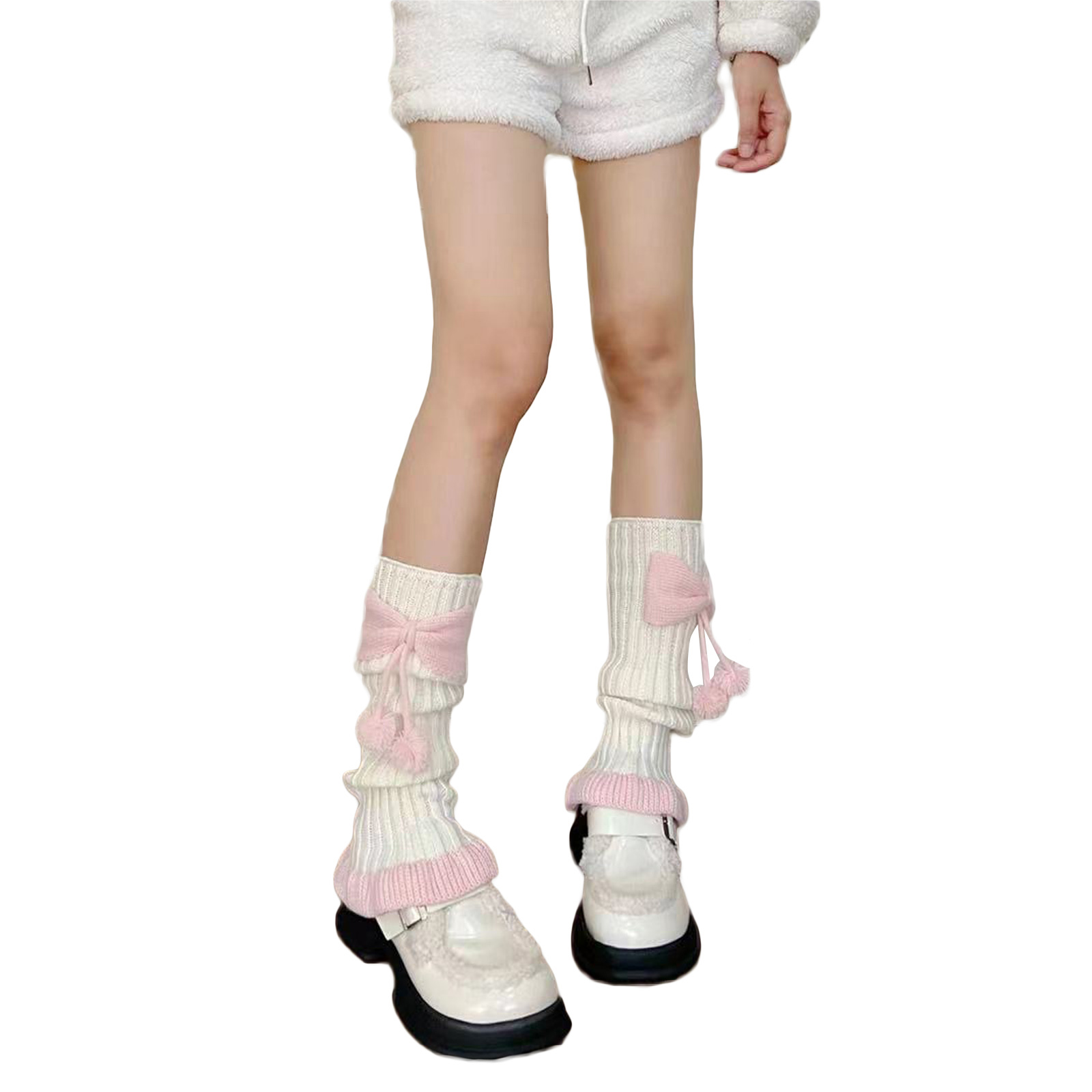 Blotona Crochet Leg Warmers for Women Girls Kawaii Cable Knit Leg Warmers 80s 90s Winter Warm