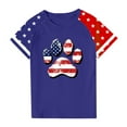 thumbnail image 4 of FamilyThread Kids America Flag 4th of July Shirt Toddler Kids Boys Girls Patriotic USA Shirt, Red White and Blue Tee Top, 4 of 4