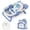 Crocodile-Baby blue, variant on MoreFeel Foldable Baby Bathtub ,with Water Temperature Monitor, 0–38 Months