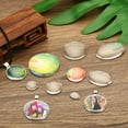thumbnail image 5 of Uxcell Transparent Glass Cabochons, 200Pcs 8mm Round Glass Dome Tiles for Photo Pendant Jewelry Making, Clear, 5 of 5