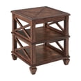 thumbnail image 4 of Alaterre Furniture Stockbridge 21" Square Wood End Table with Two Shelves, 4 of 6