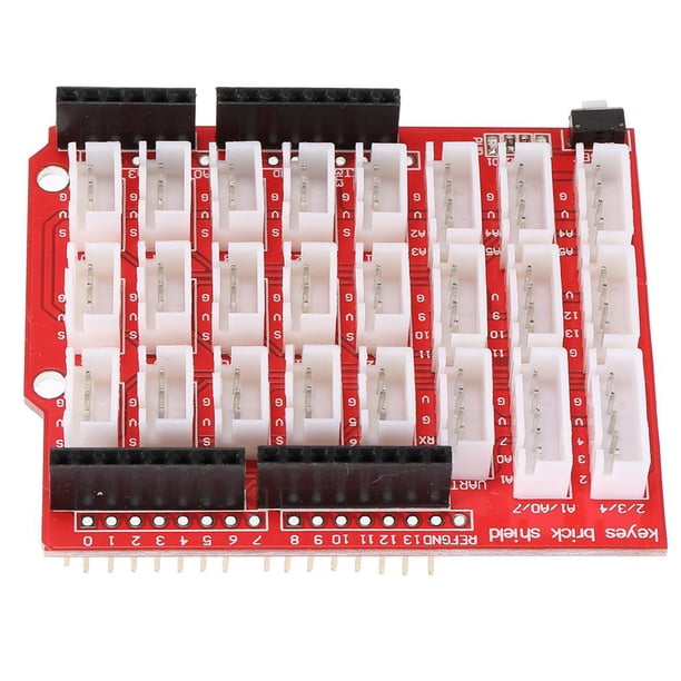 Placa De Expansión De E/S De Pantalla De Seda Del Sensor De Escudo De Base Bloques De Construcción Electrónicos Módulo De Expansión Del Sensor De Orificios De Posicionamiento Con Interfaz Guardurnaity TO002174-00