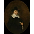 thumbnail image 3 of Gerard ter Borch 12x14 Black Modern Framed Museum Art Print Titled - Gerard Abrahamsz Van Der Schalcke (1609-67). Haarlem Cloth Merchant (1644), 3 of 5