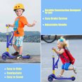 thumbnail image 5 of LIEAGLE Kids Scooters Mini Aluminum 3 Wheels folding Kick Scooter with LED Light Up Wheel adjustable Handle T-Bar for Children 1 unit Blue, 5 of 5