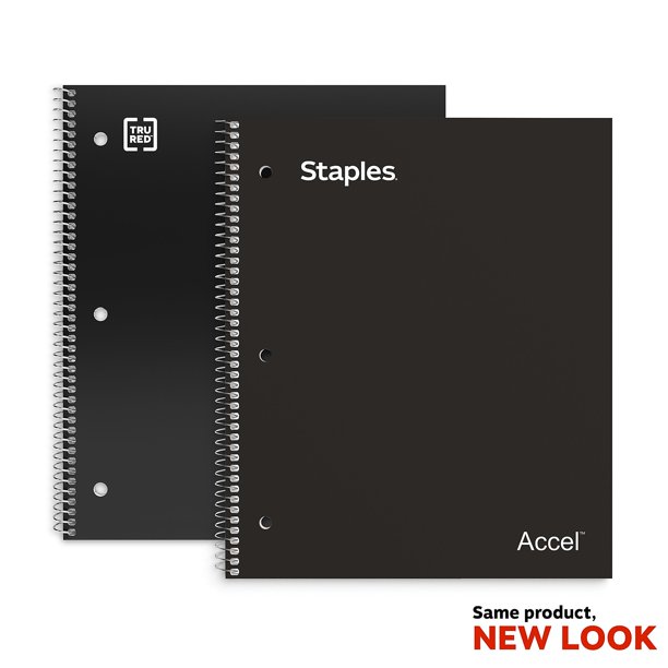 TRU RED 1Subject 8.5 x 11 Graph Ruled Black TR58322M