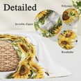 thumbnail image 6 of Sunflower Bee Body Pillow Cover, Pillowcase Protectors with Zipper, Breathable Decorative Throw Pillow Case Cover, Watercolor Yellow White Summer Spring Pillow Shams for Couch Sofa 24x36Inch, 6 of 8