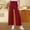 Wine, variant on FUNUONY Women's Wide Leg Pants Flowy Pants for Women Casual Palazzo Trousers Loose Fit High Waisted Drawstring with Pocket Solid Color Black Ear Trimmed Wide Leg Pants Straight Leg Pants Black L