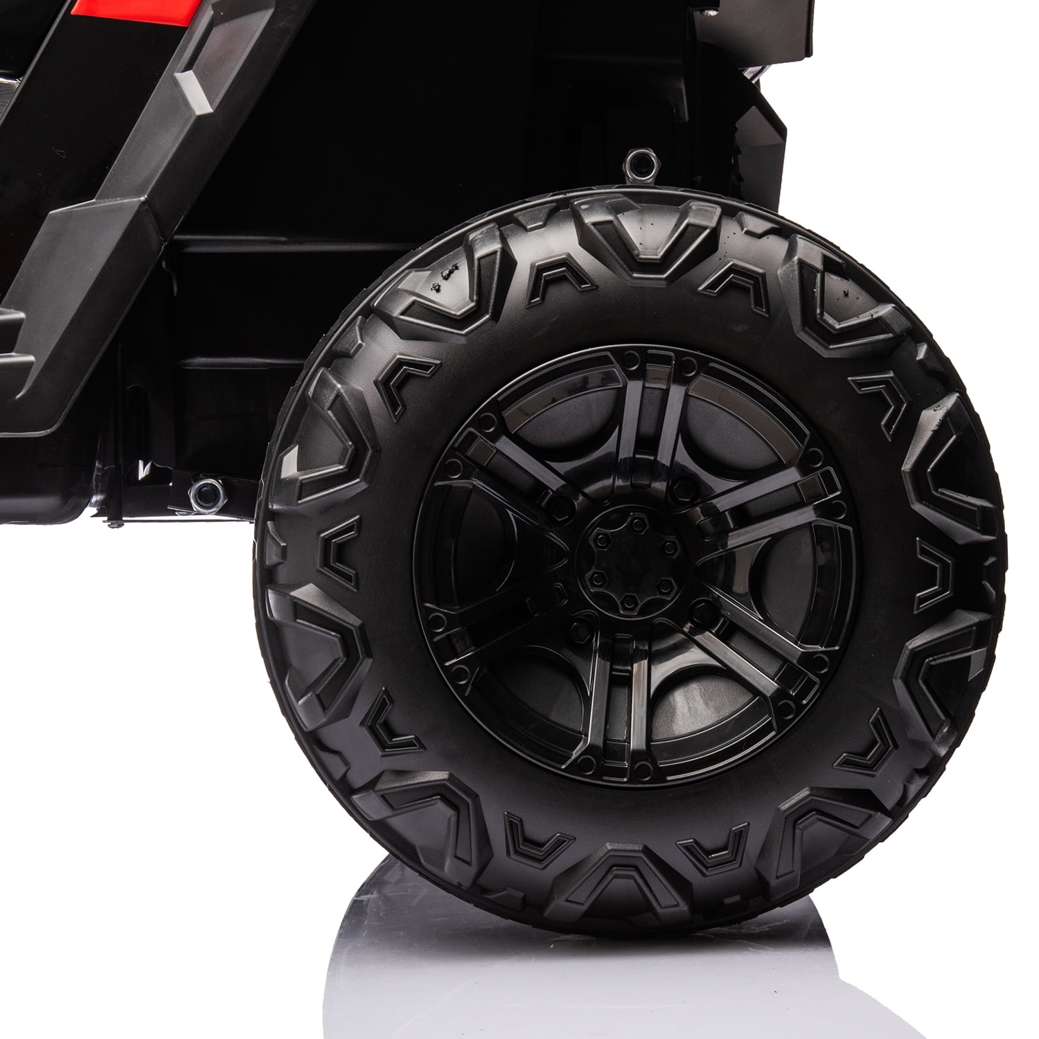 CIPACHO 12V Powered Ride Ons for Kids, Drive Electric Buggy Car with 2.4G R/C, Seat Belt Four Wheel Absorber, Black