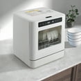 thumbnail image 7 of 110V Portable Countertop Dishwashers, Compact Mini 360° Cleaning Dishwasher Machine with Drying Function 4 Washing Program White, 7 of 7