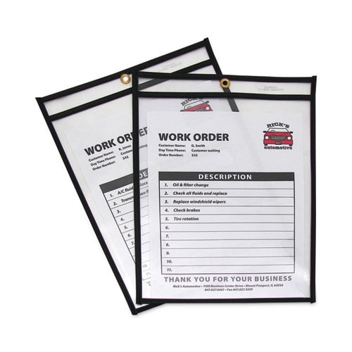Shop Ticket Holders, Clear, 9 x 12, 25/Box, Sold as 1 Box, 25 Each per Box Shop Ticket Holders, Clear, 9 x 12, 25/Box, Sold as 1 Box, 25 Each per Box